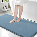 OLANLY Thick Memory Foam Bathroom Runner Rugs 59x24, Extra Soft Absorbent Long Bath Rug, Quick Dry, Non-Slip, Machine Washable Bath Mats for Bathroom, Tub and Shower, Home Decor Accessories, Airy Blue
