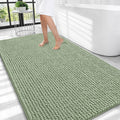 OLANLY Thick Large Bathroom Rugs 44x32, Extra Soft Absorbent Chenille Bath Rugs, Rubber Backing, Machine Wash Dry, Bath Mats for Bathroom Floor, Tub and Shower, Home Decor Accessories, Sage Green