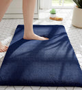 MINIDEAR Bathroom Rugs 36x24 Navy Blue - Thick Memory Foam Bath Mat, Ultra Soft & Plush Fluffy, Non-Slip, Quick Dry, Absorbent Washable Floor Microfiber Mat for, Tub, Home Decor Accessories