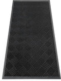 Indoor Outdoor Door Mat, 6’x 3' Doormat for Entryway, Rubber Backing Non Slip Front Door Mat Outside Entrance, Super Absorbent Commercial Floor Mat for Home Office, Black