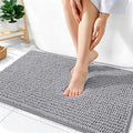 OLANLY Thick Bathroom Rugs 36x24, Extra Soft Absorbent Chenille Bath Rugs, Rubber Backing, Machine Wash Dry, Bath Mats for Bathroom Floor, Tub and Shower, Home Decor Accessories, Grey