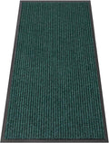 Indoor Outdoor Door Mat, 4’x 2' Doormat for Entryway, Rubber Backing Non Slip Front Door Mat Outside Entrance, Super Absorbent Commercial Floor Mat for Home Office, Green