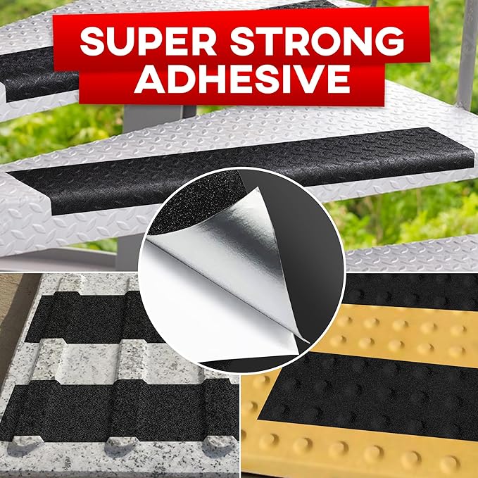 Trazon Grip Tape - Heavy Duty Anti Slip Tape with Aggresive Adhesion for Irregular or Textured Surfaces Outdoor/Indoor Waterproof 4Inch x 35Ft Safety Non Skid Roll