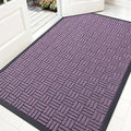 OLANLY Front Door Mat Outside Entrance 59x34, Absorbent, Heavy Duty Sturdy Natural Rubber Doormat Indoor Outdoor, Non-Slip, Stain and Fade Resistant, Low Profile Floor Mat for Entryway, Violet