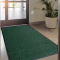 Durable Rubber Door Mat - Heavy Duty, Indoor/Outdoor, Easy Clean, Waterproof, Low-Profile Mat for Entry, Patio, Garage - Stylish (Green, 2' x 3' (Mud Trapper))
