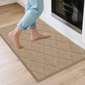 COSY HOMEER Kitchen Rugs 24"x36" Non-Slip Washable Kitchen Mats for Floor Absorbent Kitchen Carpet Soft Rugs for Kitchen,Sink Mat,Entrance,Area Rug,Beige