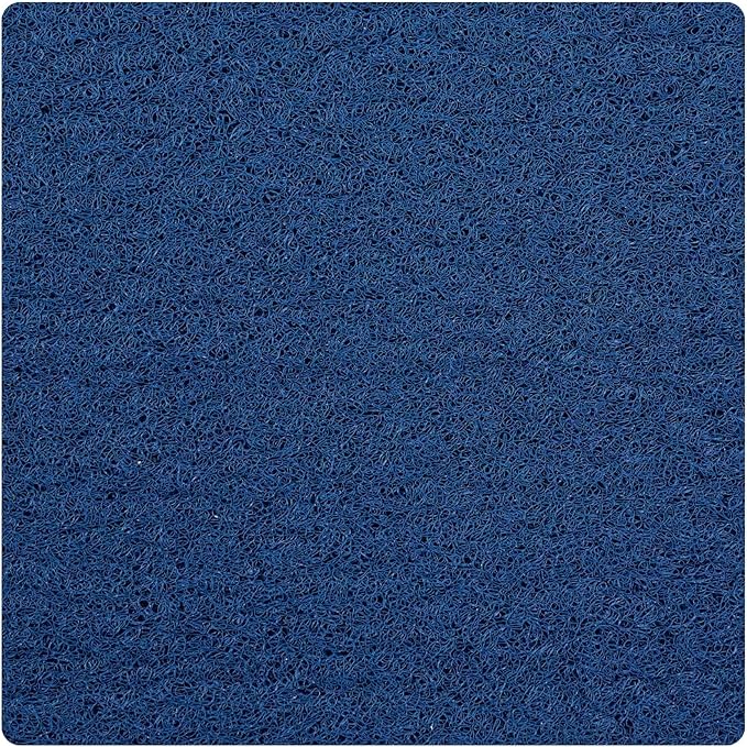 Enkosi Loofah Shower Mat Non-Slip - Anti-Slip Bath Mat for Inside Showers, Tub, Bathtub, Bathroom - Quick Dry PVC with Drain Holes - Cushioned Safety Grip - Secure for Kids and Elderly (Navy 24x24)