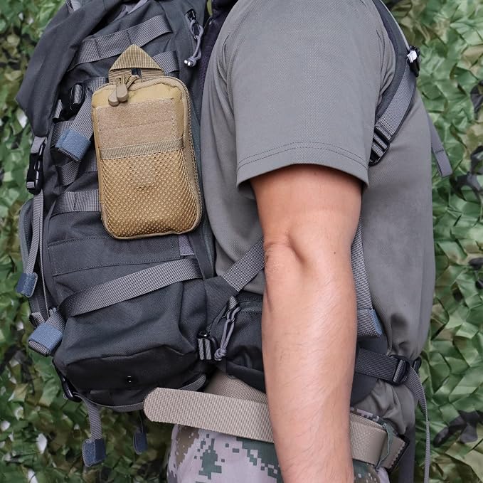 Tactical Molle Pouch – Compact EDC Utility Gear Pouch, Water-Resistant & Abrasion-Resistant 800D Nylon Belt Bag, Military Carry Accessory for Phone, Tools, and Essentials