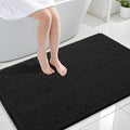 OLANLY Large Bathroom Rugs 47x32, Extra Soft Absorbent Chenille Bath Rugs, Rubber Backing Quick Dry, Machine Washable Bath Mats for Bathroom Floor, Tub and Shower, Home Decor Accessories, Black
