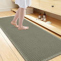Smiry Waffle Bath Mat 60x24, Extra Soft Absorbent Bathroom Rugs, Non Slip Machine Washable Quick Dry Bath Rugs for Bathroom Floor, Tub, Shower, Home Decor Accessories, Green