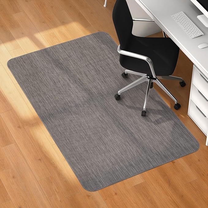Blvornl Office Chair Mat for Hardwood Floor, 36" x 48" Desk Computer Chair Mat for Hard Wood and Tile Floor, Large Anti-Slip Hard Floor Protector Rolling Chair Mat, PVC Mat Desk Rug for Office Home