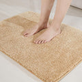COSY HOMEER Extra Thick Bath Rugs for Bathroom - Anti-Slip Bath Mats Soft Plush Yarn Shaggy 100% Strong Mirco Polyeste Mat Living Room Bedroom Mat Floor Water Absorbent(Beige,16x24 - Inches)