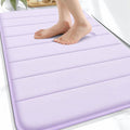 OLANLY Memory Foam Bath Mat 30x20, Super Soft Absorbent Bathroom Rugs, Quick Dry, Machine Washable Shower Floor Rugs, Bathmat Carpet, Bathroom Home Decor Accessories, Lavender