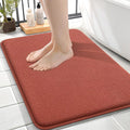 OLANLY Thick Memory Foam Small Bathroom Rugs 24x16, Extra Soft Absorbent Bathroom Mat, Quick Dry Bath Mats, Non-Slip, Machine Washable Carpet, Tub and Shower, Home Decor Accessories, Rustic Terracotta
