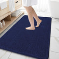 OLANLY Large Bathroom Rugs 59x35, Soft Absorbent Chenille Bath Rugs, Rubber Backing Quick Dry, Machine Washable Bath Mats for Bathroom Floor, Tub and Shower, Home Decor Accessories, Twilight Sapphire