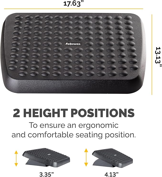 Fellowes 48121 Standard Foot Rest, Graphite