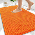 OLANLY Thick Bathroom Rugs 30x20, Extra Soft Absorbent Chenille Bath Rugs, Rubber Backing, Machine Wash Dry, Bath Mats for Bathroom Floor, Tub and Shower, Home Decor Accessories, Orange