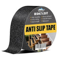 Grip Tape - Heavy Duty Non Skid Tape High Traction 80 Grit Non Slip for Stairs Outdoor/Indoor, Waterproof Stairs Non Skid Treads, Durable Triple Layer Adhesive 2 Inch x 20 Ft - Black