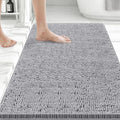 Bcoimo 36x24 Chenille Bath Mat – Non-Slip with Backing Bath Rug Ultra-Absorbent and Machine Washable Bathroom Mat Quick-Dry Design. Ideal for Bathroom Shower and Tub Areas