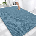 OLANLY Thick Large Bathroom Rugs 70x46, Extra Soft Absorbent Chenille Bath Rugs, Rubber Backing, Machine Wash Dry, Bath Mats for Bathroom Floor, Tub and Shower, Home Decor Accessories, Airy Blue