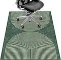 Office Chair Mat for Hardwood Floor&Tile Floor,36"X 48" Heavy Duty Desk Chair Mat for Hard Floors,Under Desk Rug for Rolling Computer Chair,Anti Slip,Low Pile Carpet Floor-Geo Green