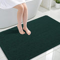 OLANLY Large Bathroom Rugs 47x32, Soft Absorbent Chenille Bath Rugs, Rubber Backing Quick Dry, Machine Washable Bath Mats for Bathroom Floor, Tub and Shower, Home Decor Accessories, Blackish Green
