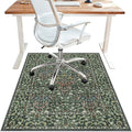 48"x60" Office Chair Mat for Hardwood Tile Floor, Under Desk Carpet Protector for Rolling Computer Chair Mat, Machine Washable Area Rug, Anti-Slip 1/5" Thick Low Pile Thin Vinyl Floor Mat, Moss Green