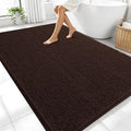 OLANLY Large Bathroom Rugs 70x46, Extra Soft Absorbent Chenille Bath Rugs, Rubber Backing Quick Dry, Machine Washable Bath Mats for Bathroom Floor, Tub and Shower, Home Decor Accessories, Brown