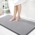 OLANLY Thick Memory Foam Bathroom Runner Rugs 44x24, Extra Soft Absorbent Long Bath Rug, Quick Dry Bath Mats, Non-Slip, Machine Washable Mat for Bathroom, Tub and Shower, Home Decor Accessories, Grey