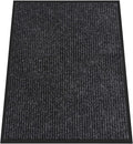 Indoor Outdoor Door Mat, 4' x 3' Doormat for Entryway, Rubber Backing Non Slip Front Door Mat Outside Entrance, Super Absorbent Commercial Floor Mat for Home Office, Black