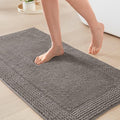 Madison Park Splendor Reversible 100% Cotton Tufted Bathroom Rug-3000 GSM Hotel Quality Luxurious Plush Medium Pile Bath Mat Absorbent, Quick Dry, Shower Room Décor, 17x24 Charcoal