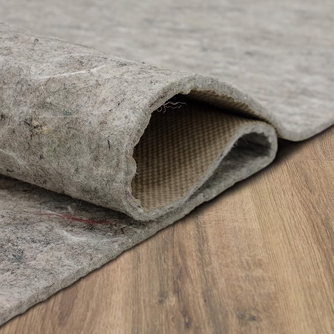 Mohawk Home Non Slip Rug Pad 8' x 10' - 1/4" Thick Felt + Latex Rubber Gripper - Dual Surface Cushion for Hardwood, Carpet, Tile Floors, Made in USA