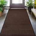 MaxMat® Heavy Duty Entry Floor Mat - Large Commercial, Indoor/Outdoor, Waterproof, Easy to Clean, Low-Profile Door Mat (4 x 6 Feet, Brown, MXM-RIB0046BR)