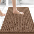 OLANLY Bathroom Rug Mat 24x16, Thick Soft and Absorbent Chenille Bath Mat, Non-Slip Rubber Backing, Machine Washable Quick Dry Bath Rugs for Tub Shower Floor, Home Decor Accessories, Mocha