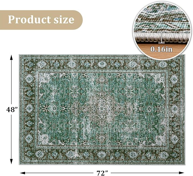 Office Chair Mat for Hardwood Floor, 72"x48" Easy Glide Computer Desk Mat Protector for Rolling Chair Under Desk Rug Nonslip Backing, Machine Wash, (Modern)