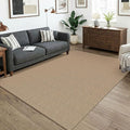 KOZYFLY Washable Area Rug 5x7 ft Rubber Backed Non Slip Rugs for Living Room Braided Cotton Bedroom Rug Woven Office Rugs Indoor Floor Carpets for Dining Bedroom Living Room, Orange Beige/Tan/Brown