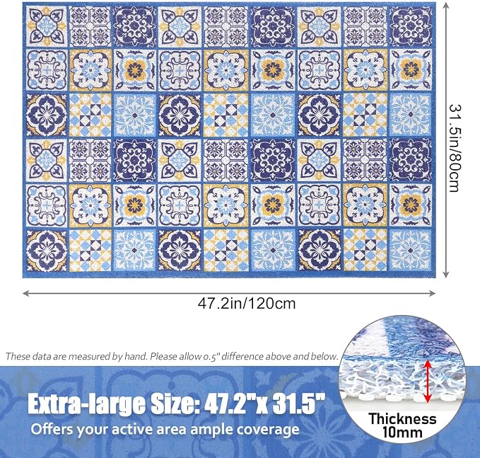 Shower Mat Non Slip: 47.2x31.5 Inch Extra Large Shower Mats for Inside Shower, Soft PVC Loofah Massage Showe Stall Mat, Anti Slip Mat for Shower, Floor, Bathroom, Kitchen, Quick Drying