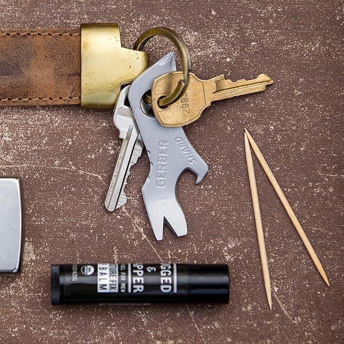 Gerber Gear Shard 7-in-1 Keychain Multitool - Screwdriver, Bottle Opener, EDC Compact Tool - Fathers Day Dad Gifts, Gifts for Men, Silver