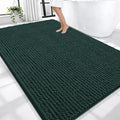 OLANLY Thick Large Bathroom Rugs 70x46, Extra Soft Absorbent Chenille Bath Rugs, Rubber Backing, Machine Wash Dry, Bath Mats for Bathroom Floor, Tub and Shower, Home Decor Accessories, Blackish Green
