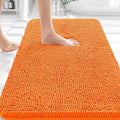 OLANLY Bathroom Rugs 35x24, Extra Soft Absorbent Chenille Bath Rugs, Rubber Backing Quick Dry, Machine Washable Bath Mats for Bathroom Floor, Tub and Shower, Home Decor Accessories, Orange