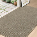 BEQHAUSE Dirt Trapper Door Mat 36" x 60", Non-Slip Washable Doormats Entrance Mat, Dirt Resistant and Absorbent Welcome Mat, Low Profile Floor Mats for Front Back Door and Entryway, Light Beige
