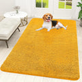 OLANLY Dog Door Mat for Muddy Paws 59x35, Absorbs Moisture and Dirt, Absorbent Non-Slip Washable Doormat, Quick Dry Chenille Mud Mat, Entry Indoor Entryway Carpet for Inside Floor, Golden Yellow