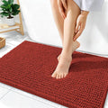 OLANLY Thick Bathroom Rugs 36x24, Extra Soft Absorbent Chenille Bath Rugs, Rubber Backing, Machine Wash Dry, Bath Mats for Bathroom Floor, Tub and Shower, Home Decor Accessories, Rustic Terracotta