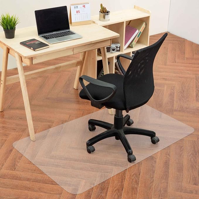 Large Office Chair Mat for Hard Floors - 59''x47'',Heavy Duty Clear Wood/Tile Floor Protector PVC Transparent by SHAREWIN