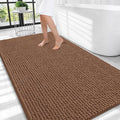 OLANLY Thick Large Bathroom Rugs 44x32, Extra Soft Absorbent Chenille Bath Rugs, Rubber Backing, Machine Wash Dry, Bath Mats for Bathroom Floor, Tub and Shower, Home Decor Accessories, Mocha