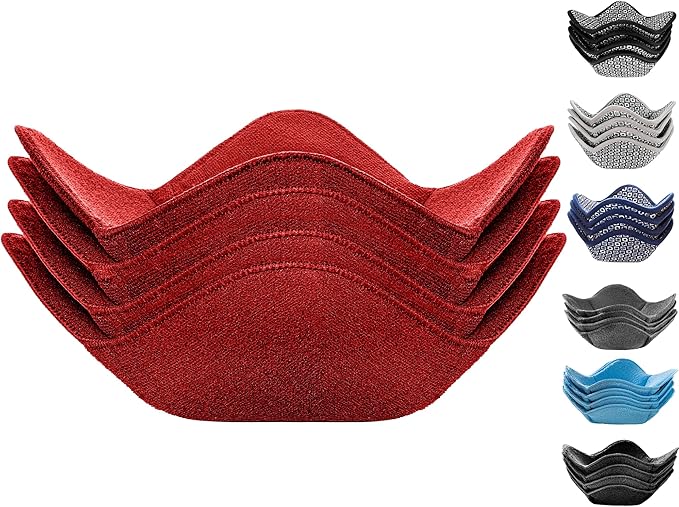 Sheff Microwave Bowl Cozy Holders Set of 4 - Durable and Reliable for Hot and Cold Plates and Dishes - Ideal Household Gift (Red, 11 inch)