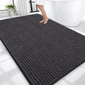 OLANLY Thick Large Bathroom Rugs 70x46, Extra Soft Absorbent Chenille Bath Rugs, Rubber Backing, Machine Wash Dry, Bath Mats for Bathroom Floor, Tub and Shower, Home Decor Accessories, Dark Grey