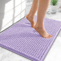 OLANLY Thick Small Bathroom Rugs 24x16, Extra Soft Absorbent Chenille Bath Rugs, Rubber Backing, Machine Wash Dry, Bath Mats for Bathroom Floor, Tub and Shower, Home Decor Accessories, Lavender