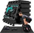 bemaxx Gym Mats Set - 18 pcs EVA Interlocking Foam Floor Tiles (12.6"x12.6"x0.4") 18sqft Protective Gym Flooring Sports Home Workout Exercise Mats Puzzle Garage Fitness Play-Room Pool Treadmill Bike