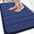 OLANLY Memory Foam Bath Mat 34x21, Super Soft Absorbent Bathroom Rugs, Quick Dry, Machine Washable Shower Floor Rugs, Bathmat Carpet, Bathroom Home Decor Accessories, Twilight Sapphire